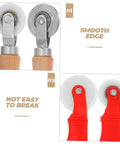 Close-up of Window Screen Repair Tool Kit Spline Roller Set with wooden and plastic handles for screen fixing.