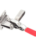Heavy Duty Stainless Steel Toggle Clamp 60kg Holding Capacity Clamping Fixture with Ergonomic Handle, side angle view