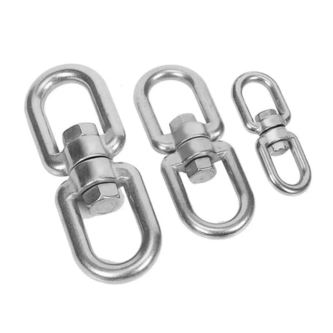 Hardcore 304 Stainless Steel Double Eye Swivel Anchor Link For Marine Boat Rigging Heavy Duty Hardware Built Like A Tank To Crush Any Load Without Rusting Out Zero Hassle Performance That Lasts Forever