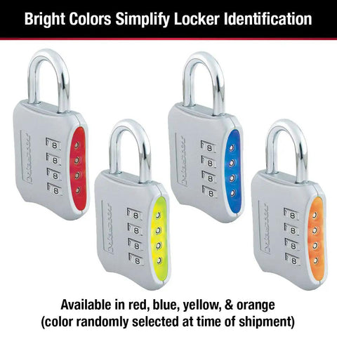 Indoor 4-Digit Resettable Locker Lock With Stainless Steel Body For Gym And School Lockers, Heavy Duty Security Built Like A Tank, Easy To Set And Reset, Colors May Vary