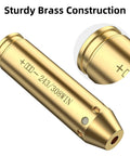 Bore Sight Laser For 243 And 308 Caliber Rifles, Red Dot Sighting Tool, brass construction detail