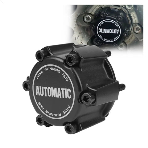 Heavy Duty Automatic Wheel Locking Hub For Pickup Trucks Anti Theft Front Axle Lock 28 Spline side view showing black finish.