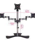 Triple Monitor Arm Desk Mount Holds 15 To 27 Inch Screens Rock Solid Aluminum Build height adjustable with arms deployed.