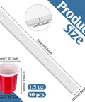 Rustic White Wooden Ski Shot Board Set For Four Players Pub Trivia Drinking Game With Fifty Marked Cups And Included Marking Pen, measuring 145cmx10cm.