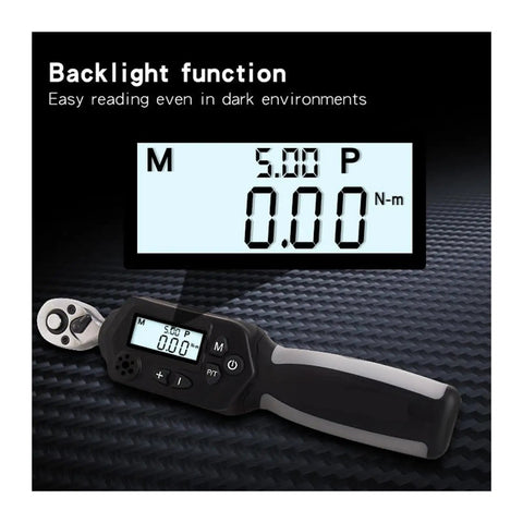 High Accuracy Digital Torque Meter With Backlight Display And Buzzer Alarm. Electric Torque Tester Featuring Ratchet Detection Light. 10 Preset Values For Exact Screw Tightening Precision Tool. Essential For Auto Repair And Professional Mechanics
