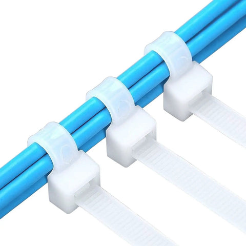 36 Inch White Zip Ties Heavy Duty Outdoor Use Cable Ties 250 Lbs Tensile Strength Thick Nylon Zipties securing blue cables