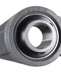 Front view of Two Bolt Flange Bearing UCFL207-22 VF2S-222 F2B-SC-106 SFT-22 with cast iron housing and grease zerk.