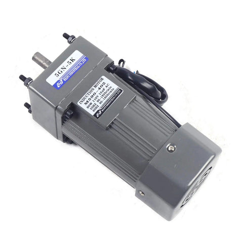 High Power 110V Ac Gear Motor Combo Features Smooth Variable Speed Controller And Adjustable Governor For Heavy Duty Single Phase Projects With Strong Torque And Reliable 270Rpm Performance, showing a compact gray motor with 12mm shaft.