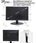 18.5 Inch 4K Security Monitor With SSAA For Ultra Sharp Surveillance HDMI Scaled 4K And 8MP Image Pixel Perfect Display