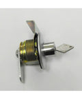 Top Shelf Push Button Lock Cylinder Assembly With Spare Key For Metal Toolboxes And Work Rig Gear Secure Alloy Steel Storage Hardware with key visible.
