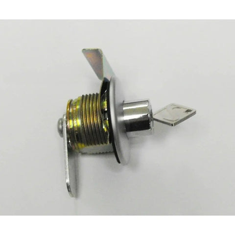 Top Shelf Push Button Lock Cylinder Assembly With Spare Key For Metal Toolboxes And Work Rig Gear Secure Alloy Steel Storage Hardware with key visible.