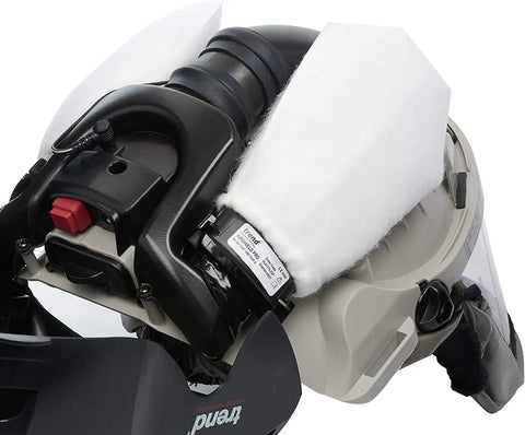 Badass Powered Air Respirator And Hearing Protection Bundle For Woodworking Shops Featuring Full Face Impact Shield heavy duty filter components.