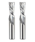 Top Shelf Killer 2 Pack Downcut Spiral Router Bits 1/2 Inch Shank Solid Carbide Woodworking Tool Set for plywood and hardwood.