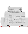 Liquid Level Controller With Timer Relay For Pumps 10A SPDT AC DC 24 To 240V Two Level Modes front view with diagram