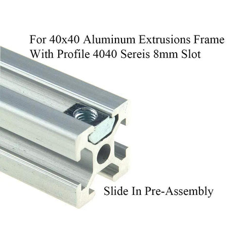 12 Pack 8Mm M8 Tee Slot Nuts For 40 Series Aluminum Extrusions 4040 Slide In Pre Assembly Heavy Duty Carbon Steel Construction