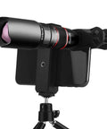 22x Monocular Telescope For Adults With Dual Focus And Low Light Performance on smartphone tripod, perfect for birdwatching.