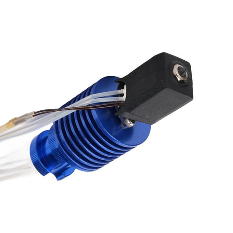 Upgraded V6 Hot End Kit With 0.4mm Nozzle And 60W Ceramic Heater For Ender 3 Pro V2 Prusa i3 MK3S MK3 MK2S 3D Printer Parts Durable Wear Resistant Steel Nozzle Compatible 1.75mm Filament, blue finned hot end