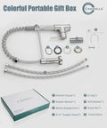 Kitchen Faucet With Pull Down Sprayer For Commercial Kitchens Built Tough Stainless Steel Single Handle Spring Design parts