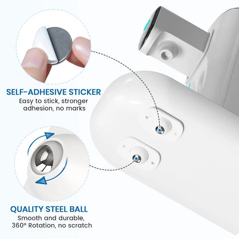 Detail of Self Adhesive Caster Wheels And Appliance Sliders For Kitchen Appliances, showing self-adhesive sticker and steel ball construction.