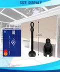 Built Tough Outdoor Roller Shade Bungee Kit with end cap, 4-inch size comparison with credit card