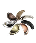 Cool Retro Metal Cabinet Handles Set Of 12 Antique Brass Shell Pull Handles For Kitchen Drawers Doors And Furniture Knobs Easy Install