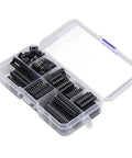 Plastic case with 66 Piece DIP IC Sockets Assortment 6 Pin To 28 Pin Flat For PCB Prototyping And DIY Electronics Projects Double Row Insulated