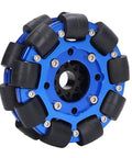 Close-up view of 4 Inch Aluminum Alloy Omni Directional Robot Wheels Kit With High Traction And Quiet Roll Bearing Equipped Modular Wheel Set