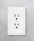 Dope Modern Edge Decorative Wall Plate And Switch Plate Cover Set In White Zinc Alloy Durable Single Duplex 3 Pack Easy Install