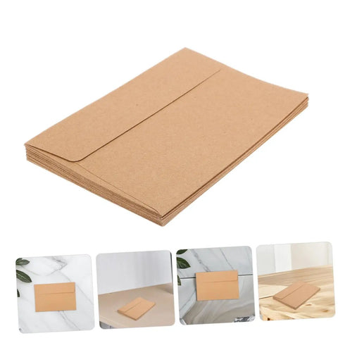 60 Pack Kraft Paper Self-Seal Envelopes, Letter Size 10.8 X 15.9 Cm, Writable For Wedding Invitations, Dope Rustic Look, Party Supplies