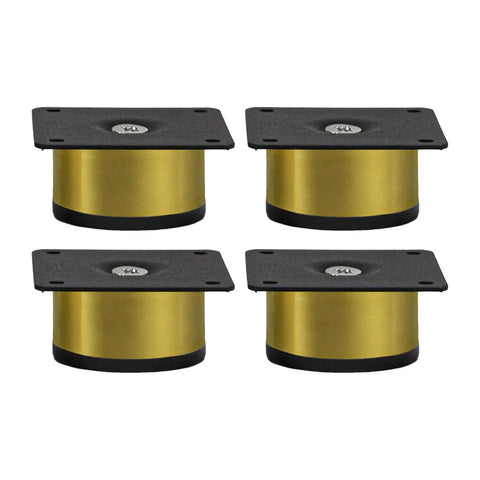 Stainless Steel Sofa Legs 4 Piece Set With Mounting Plates And Screws Non Slip Floor Protectors Gold Tone Aureate 5x3cm Modern Furniture Supports