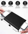 Bulk 4x8 Inch Bubble Mailers Waterproof Padded Envelopes Self Seal 200 Pack With Usable 4x7 Inch Inner Size Great For Small Business Shipping And Ecommerce image of black mailer with phone inside and shipping icons