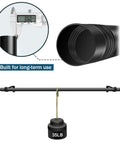 Adjustable Curtain Rod 36 To 63 Inches Black Three Quarter Inch Pole Fits Windows And Patio Easy To Install With Twist