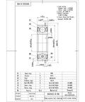 Technical drawing of Sealed Ball Bearing With Snap Ring Heavy Duty Five Eighths Inch By One And Three Eighths Inch Replacement