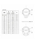 Technical diagram of Massive 500 Piece Retaining Ring Kit 5 To 20 Mm 304 Stainless Steel External C Type Circlips.