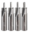 Heavy Duty Solid Carbide Counterbore Slotting Router Bits Four Piece Set With Two Flute One Half Inch Shank in stainless steel