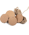 Bulk 2000 Kraft Paper Tags Round Bookmarks Blank Gift Price Hanging Cards For Jewelry And Craft Supplies Thick Manila Paper With Durable Tear Resistant Build And Smooth Double Sided Matte Writable Surface, scalloped tags with twine