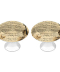 Music Notes On Old Paper Stainless Steel Cabinet Knobs 2 Pack Round Drawer Pulls With Screws