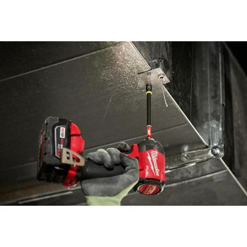 Worker using Shockwave 3/4 Inch Drive Impact Duty Socket With Ball Detent And Dual Hole Groove on metal surface