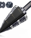 Step Drill Bit Set With Nineteen Sizes From Three Sixteenth Inch To One And Three Eighth Inch Double Fluted Cutting Bits for metal
