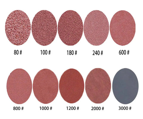 Built Tough 300 Piece 2 Inch Sanding Disc Set Packing 80 To 3000 Grit Grades, showcasing various grit abrasives.