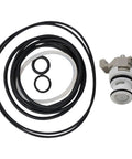 O Ring Rebuild Kit And Trigger Valve Assembly For Nail Gun Models D51844 D51822 Replacement Parts with black rubber O rings and valve.