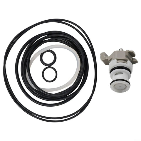 O Ring Rebuild Kit And Trigger Valve Assembly For Nail Gun Models D51844 D51822 Replacement Parts with black rubber O rings and valve.