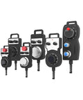 Handheld CNC Pulse Generator And Encoder For Machine Tools, Onsite Motion Control System with red stop button, various designs.