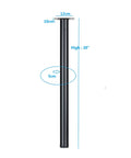 30 Inch Adjustable Metal Desk Leg from Set Of 4, Heavy Duty Black Round Furniture Legs With Solid Square Base, Ideal For DIY Tables