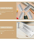 L Shaped Corner Brackets 8 Pack Stainless Steel 90 Degree Heavy Duty Flat Corner Braces with drill and tools shown