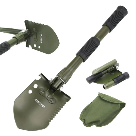 Ultralight Folding Camping Shovel Multitool for Outdoor Adventure High Carbon Steel Entrenching Tool with folding feature