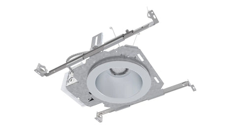 6 Inch New Construction LED Downlight With Non-IC Housing, 2000 Lumen, 3500K Warm White, 0-10V Dimming, Energy Saving 85+ lm/W