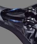 Underside view of Kids Bike Saddle Replacement, Soft PU Leather Seat Cushion with 25.4mm Post for Boys and Girls, easy swap design.