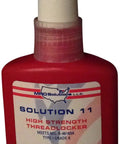 Built Tough High Strength Red Threadlocker For Locking And Sealing Fasteners Up To 1 Inch, Anaerobic Liquid In 50ml Bottle