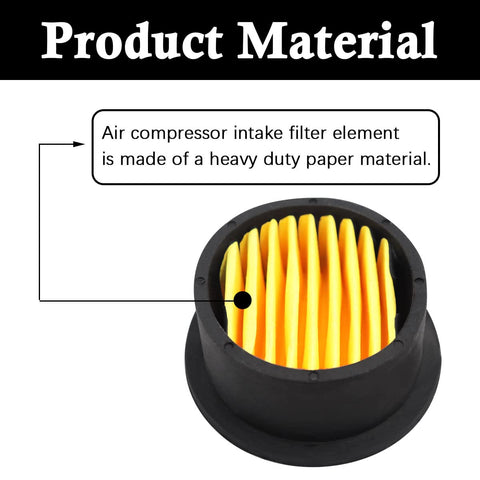 4 Pack Air Compressor Intake Filter Elements For Generators And Blowers, Heavy Duty Paper Filters showing construction material